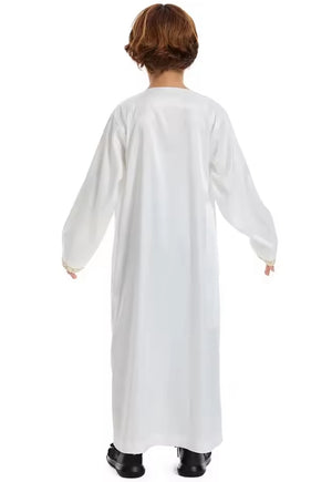 Enfants musulmans de l’Aïd Abaya Ramadan Jubba Prière Thobe Garçons Enfants Abayas Islam Robe longue Kaftan Dubaï Frange arabe Dishdasha