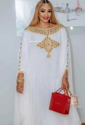 Abayas musulmanes à manches chauve-souris pour femmes, robe pull, robes Maxi Bazin, caftan à motif imprimé, ceintures, Dashiki européen, Dubaï