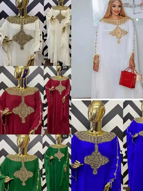Abayas musulmanes à manches chauve-souris pour femmes, robe pull, robes Maxi Bazin, caftan à motif imprimé, ceintures, Dashiki européen, Dubaï