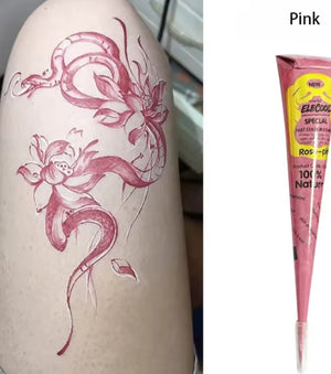 Pâte de tatouage flash temporaire naturel, henné noir, arts de la peinture Linge, cônes de poulet, crème de tatouage sexy, mode de mariage indien