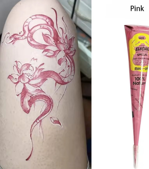Pâte de tatouage flash temporaire naturel, henné noir, arts de la peinture Linge, cônes de poulet, crème de tatouage sexy, mode de mariage indien