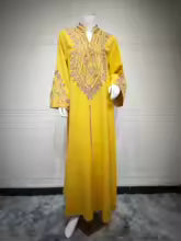 Robe de soirée musulmane brodée pour femmes, Abaya Khimar Jilbab Kebaya, Kaftan, Hijab, dubaï, Kimono, vêtements islamiques