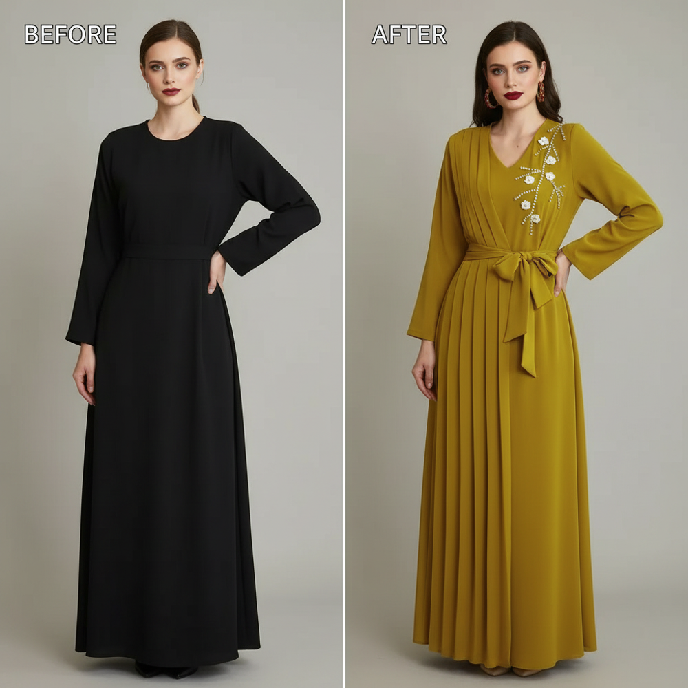 Abaya Maxi Robe Perlée