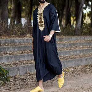 Djellaba Marocaine Homme Noire - Broderies Dorées (Copie)